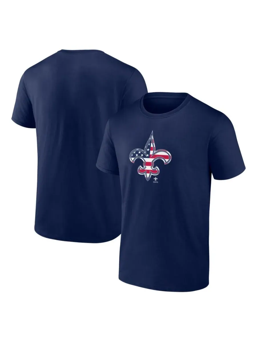 Logo Athletic Мужская темно-синяя футболка New Orleans Saints в стиле Americana — синий