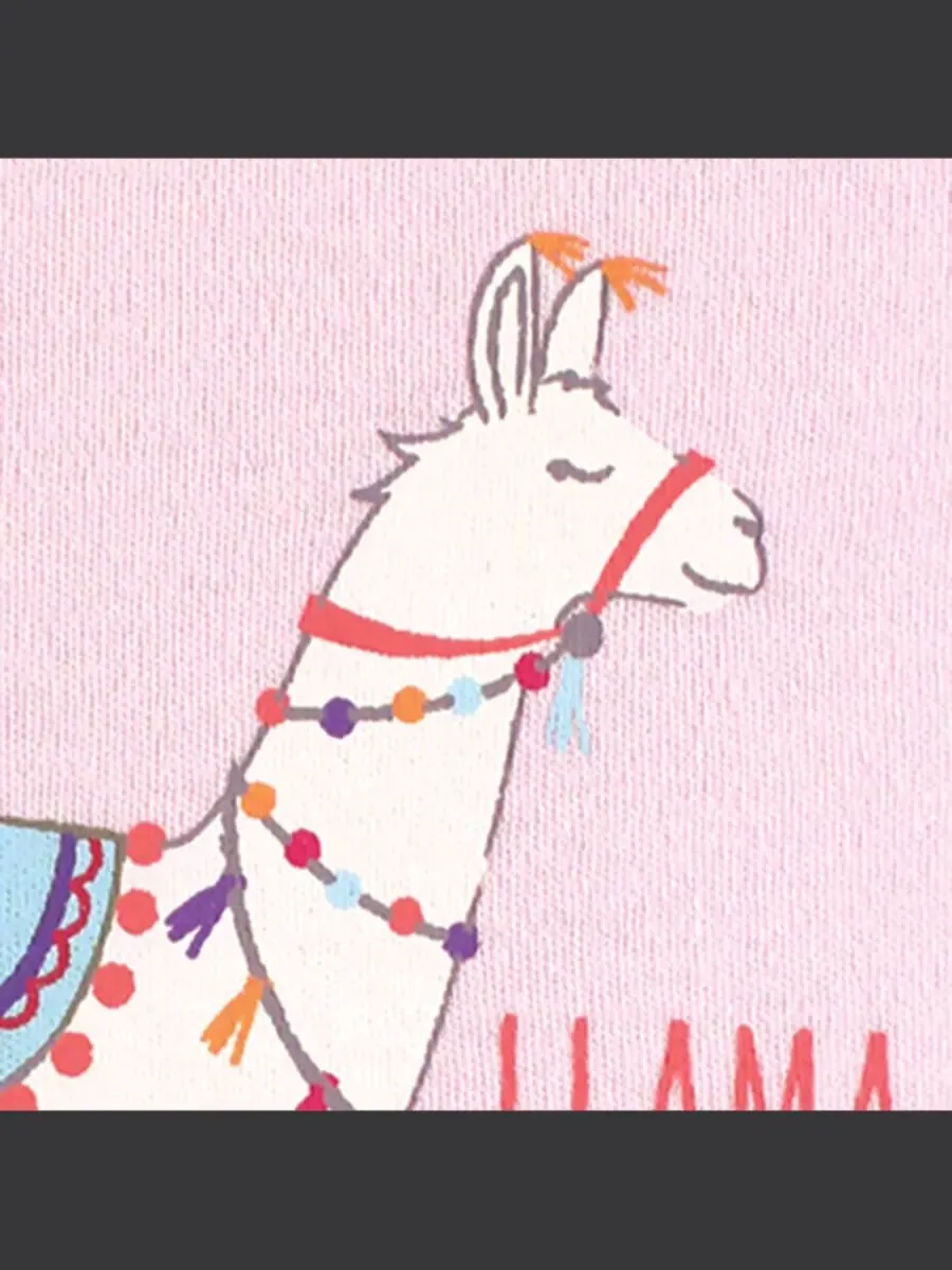 Комплект из двух частей из мягкого хлопка: боди и брюки Treasure Little Treasure, Llama — изображение 2 из 2