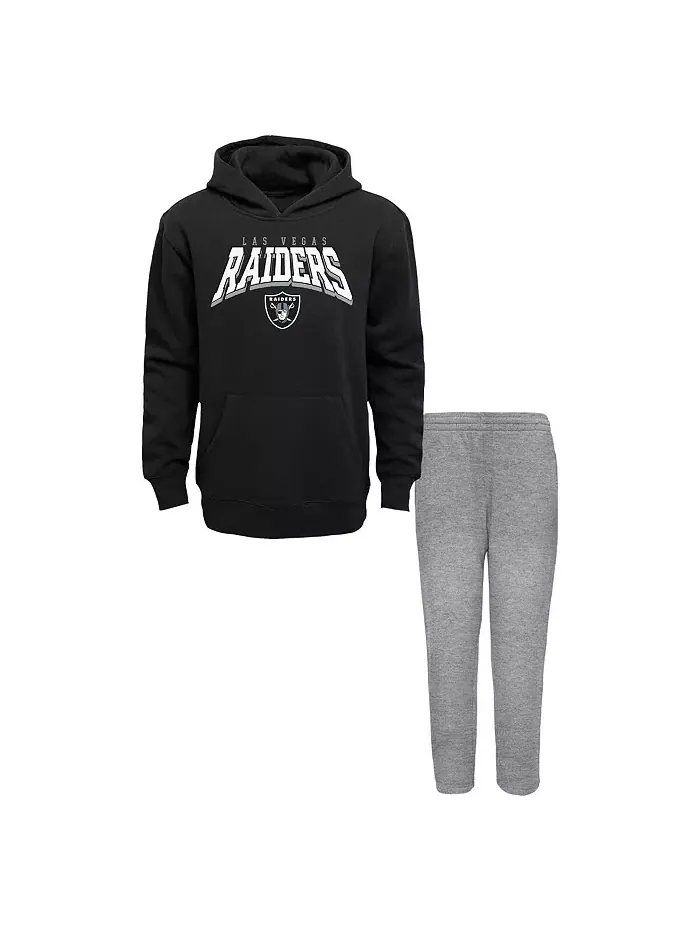 Комплект из флиса Las Vegas Raiders Dynamic Duo: толстовка с капюшоном и спортивные штаны для