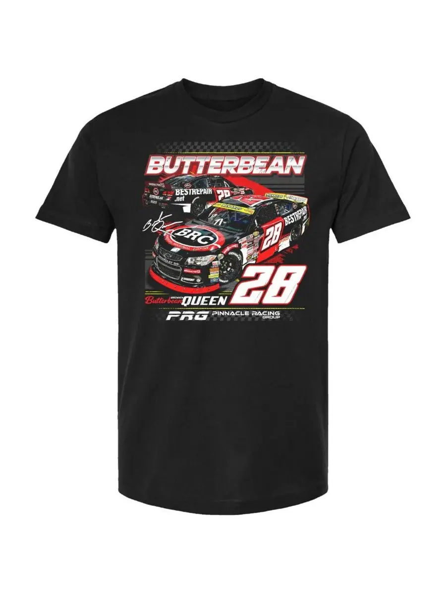 Checkered Flag Sports Мужская черная футболка с изображением автомобиля Brenden Queen BRC — изображение 3 из 3, черный