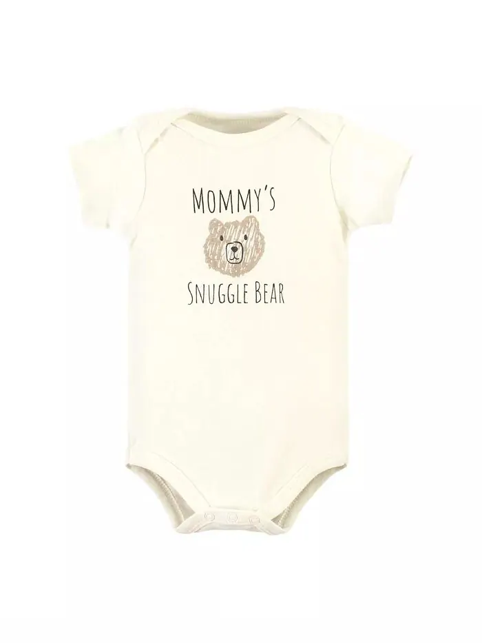Боди и штаны для мальчиков из хлопка, Snuggle Bear с коротким рукавом Hudson Baby — изображение 2 из 5