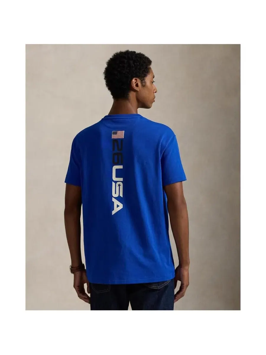 Мужская футболка с графическим принтом "Сборная США" Polo Ralph Lauren — изображение 3 из 3, синий