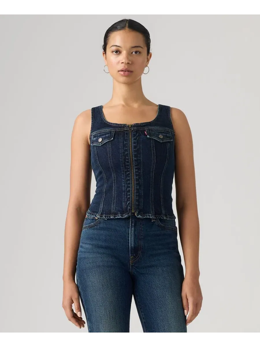 Женский жилет в винтажном стиле с застежкой-молнией спереди Levi'S