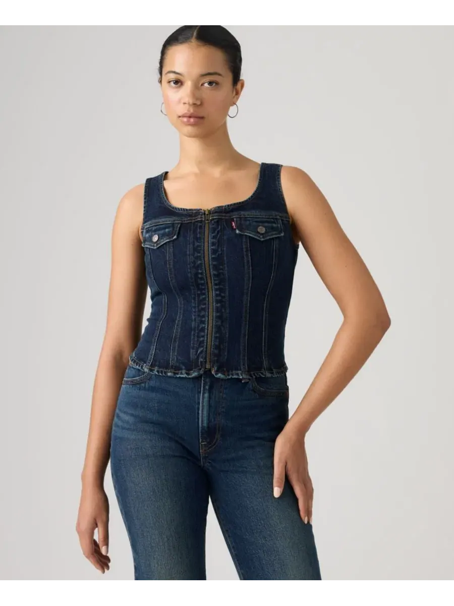Женский жилет в винтажном стиле с застежкой-молнией спереди Levi'S — изображение 2 из 4