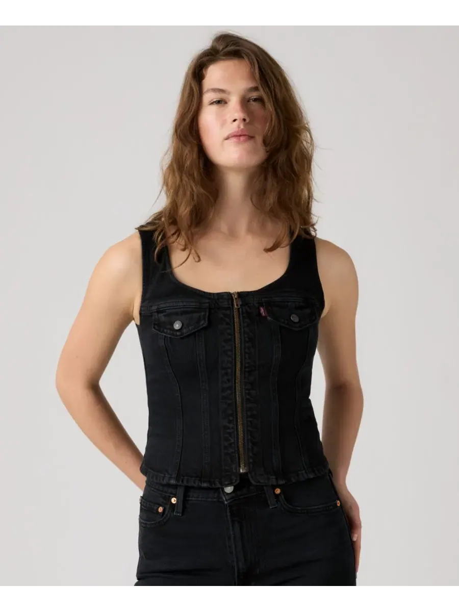 Женский жилет в винтажном стиле с застежкой-молнией спереди Levi'S
