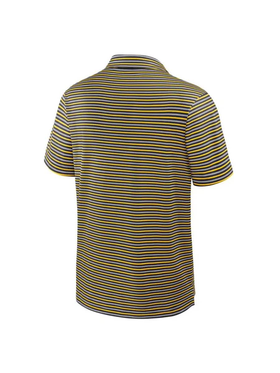 Мужская футболка-поло Maize Michigan Wolverines 2025 Coaches Premium Tour Stripe Dri-FIT Jordan — изображение 2 из 5