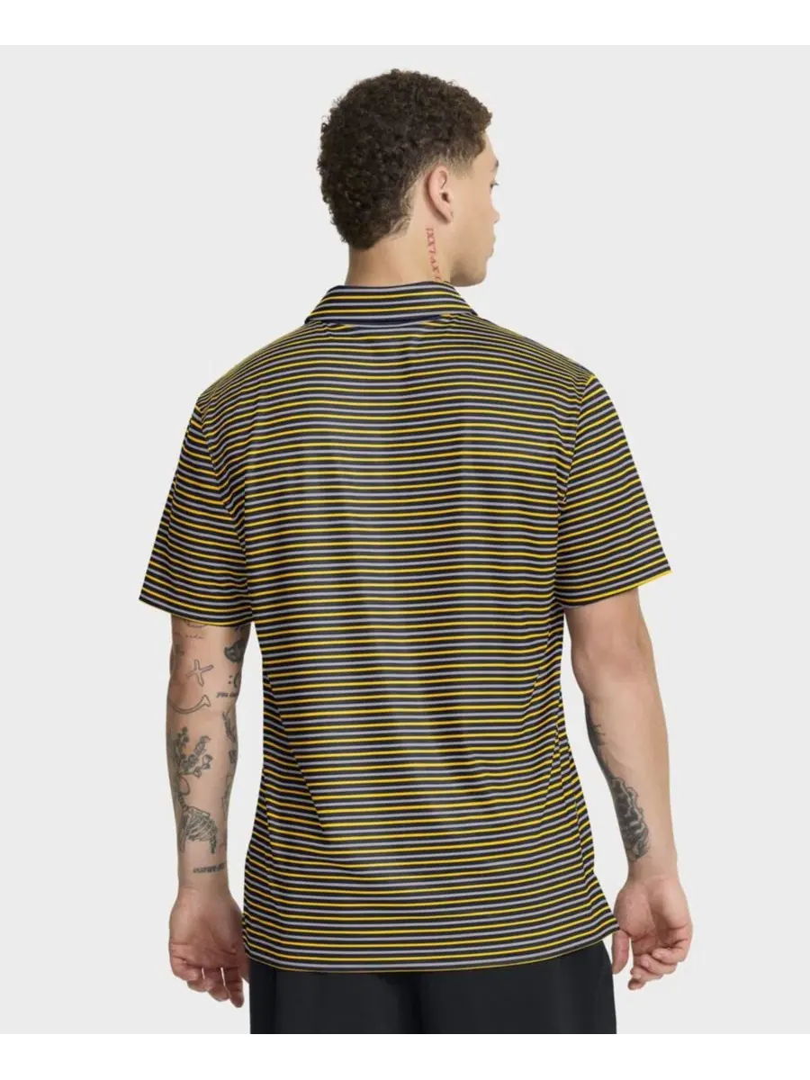 Мужская футболка-поло Maize Michigan Wolverines 2025 Coaches Premium Tour Stripe Dri-FIT Jordan — изображение 4 из 5