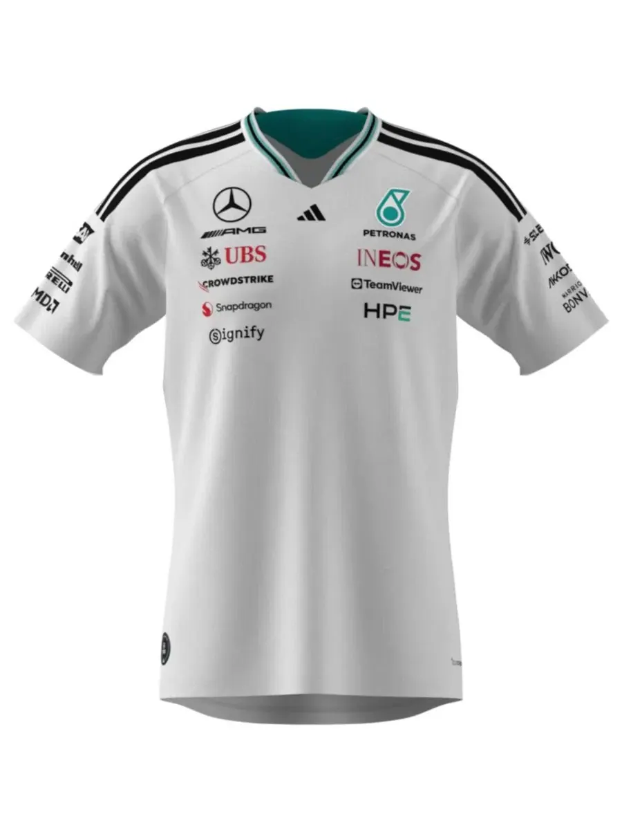 Футболка с длинным рукавом Mercedes-AMG Petronas F1 Team 2026 Driver Authentic Jersey adidas — изображение 3 из 4, белый