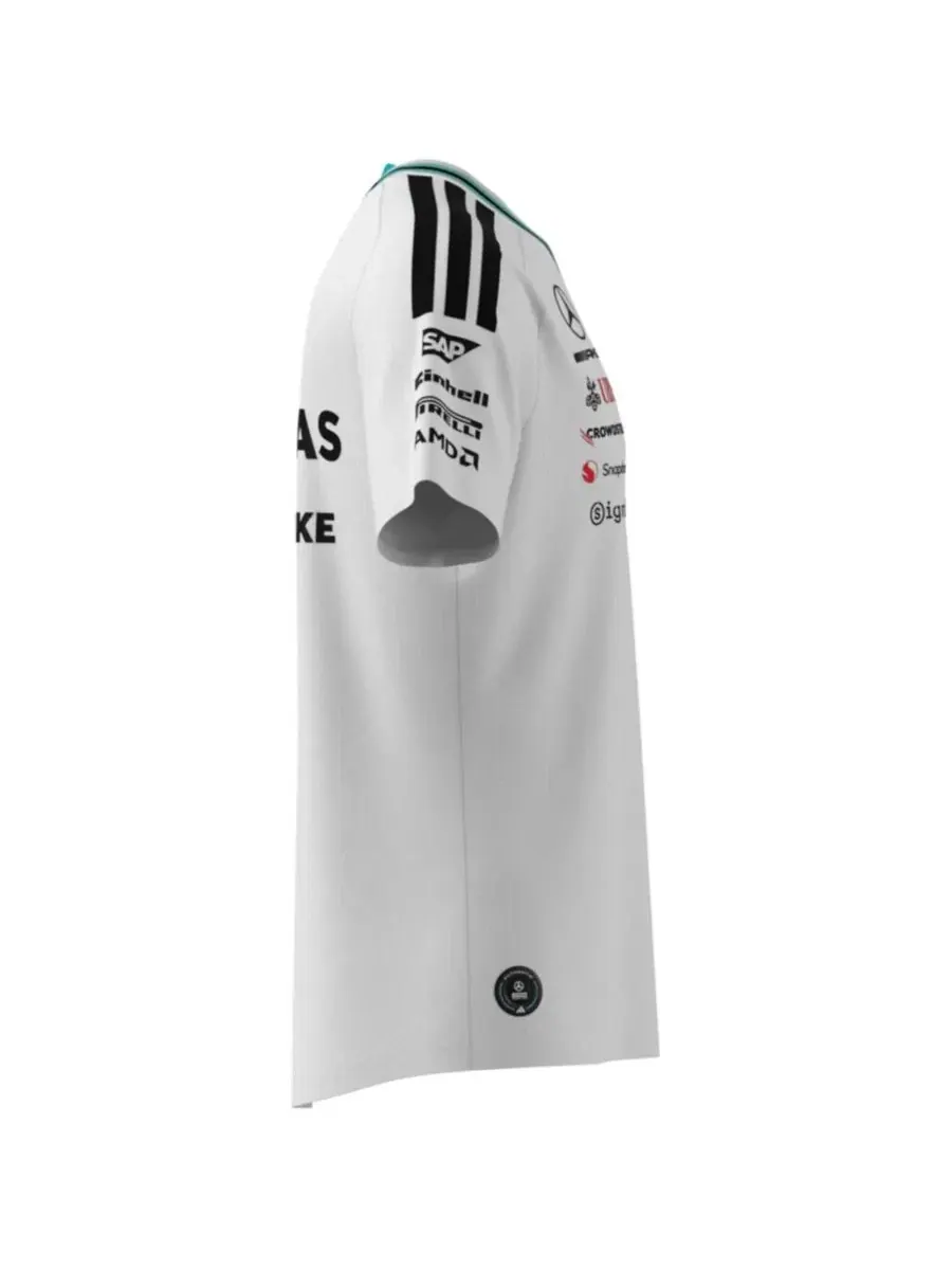 Футболка с длинным рукавом Mercedes-AMG Petronas F1 Team 2026 Driver Authentic Jersey adidas — изображение 4 из 4, белый
