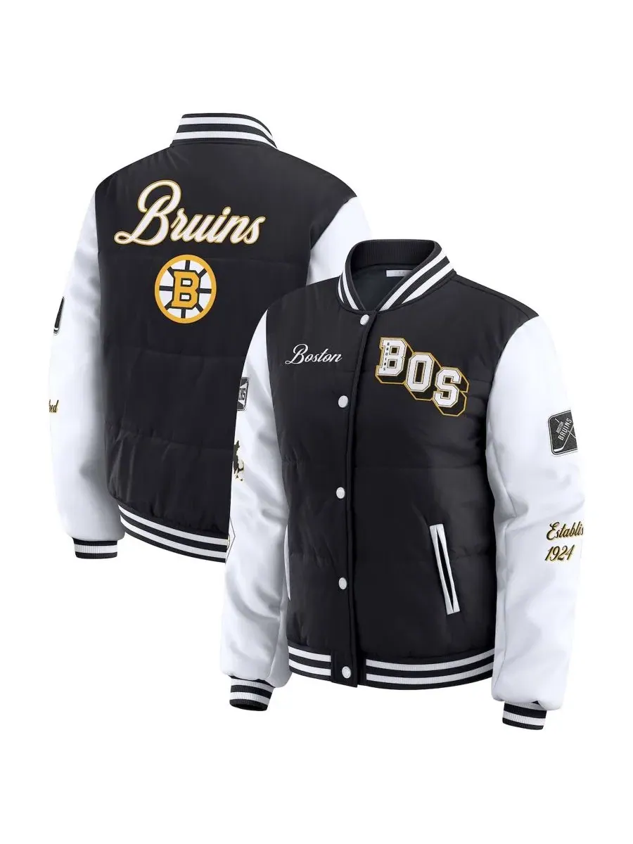 Женская куртка-пуховик Varsity Full-Snap Boston Bruins WEAR by Erin Andrews