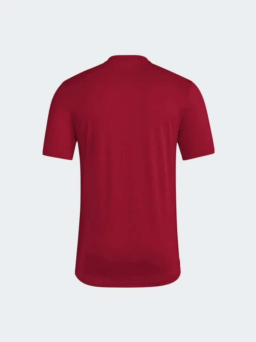 Футболка Indiana Hoosiers Locker Slogan Football Pre-Game adidas — изображение 2 из 2, красный