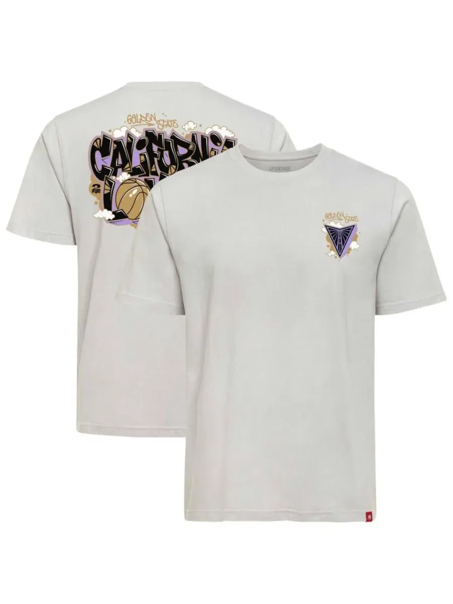 Футболка с длинным рукавом Sportiqe x 2PAC California Love Gray Golden State Valkyries Duke T-Shirt — серый
