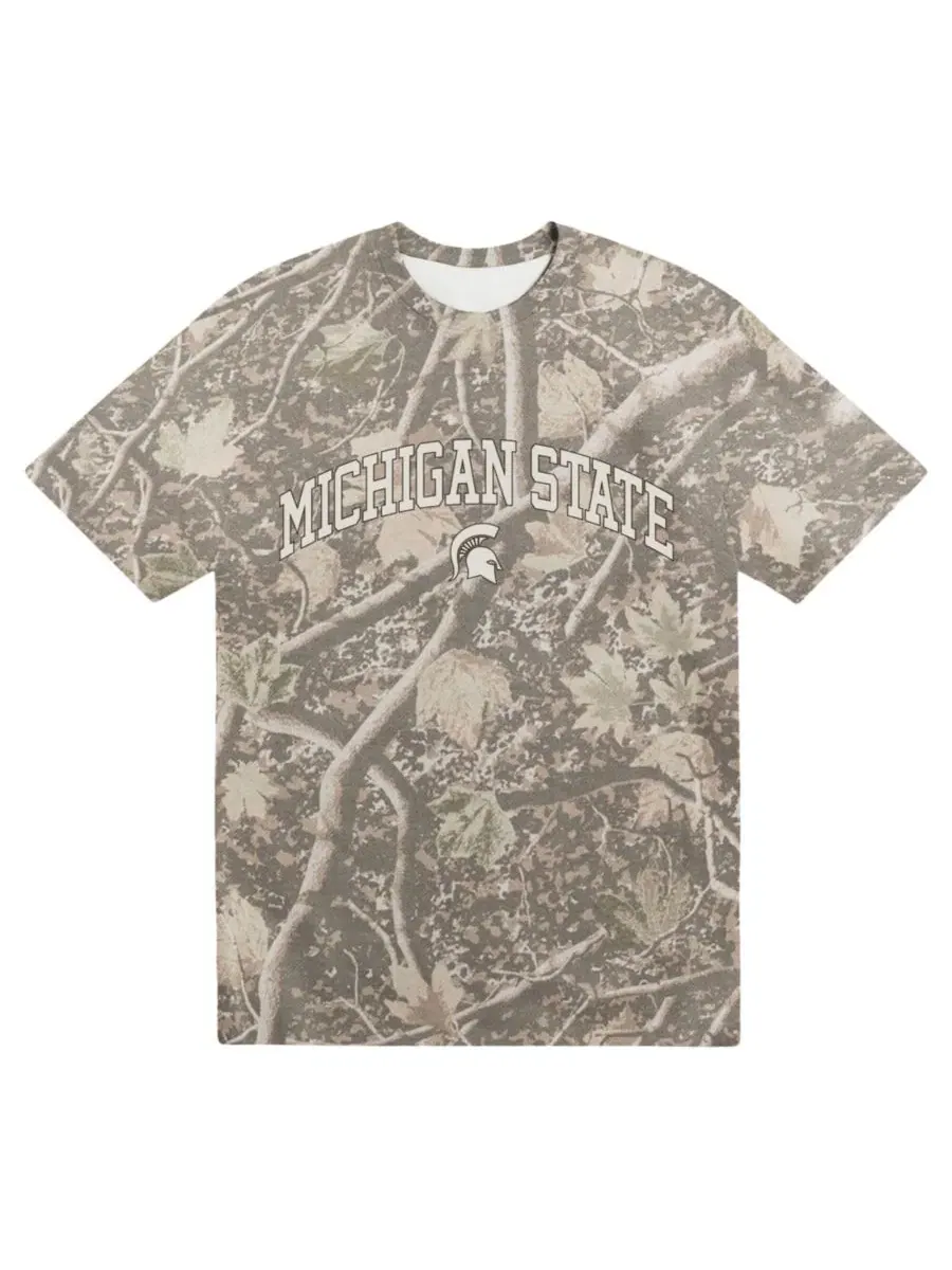 Футболка хлопковая с принтом Michigan State Spartans Uscape Apparel — мульти