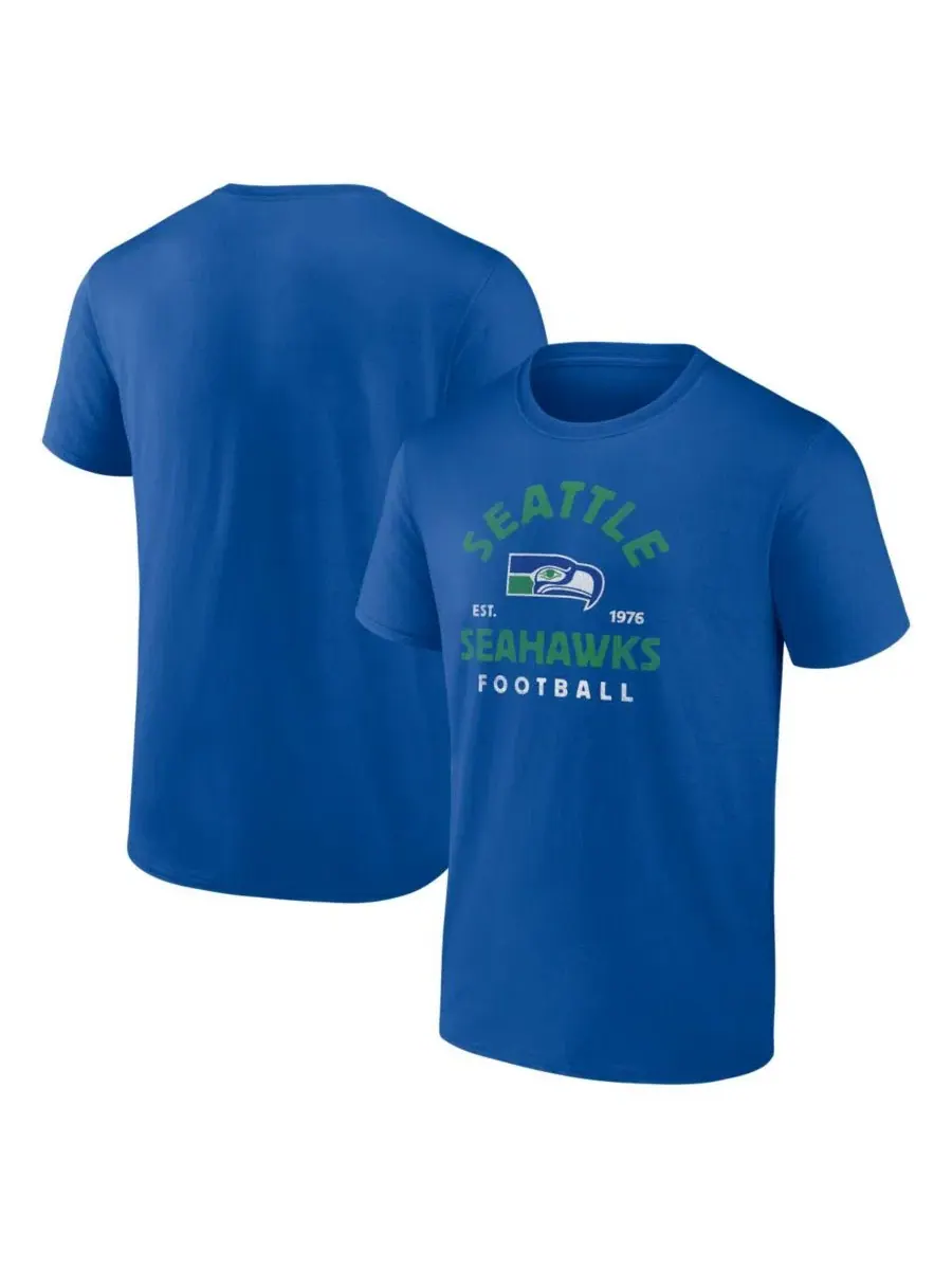 Футболка с винтажным принтом Seattle Seahawks Logo Athletic — синий