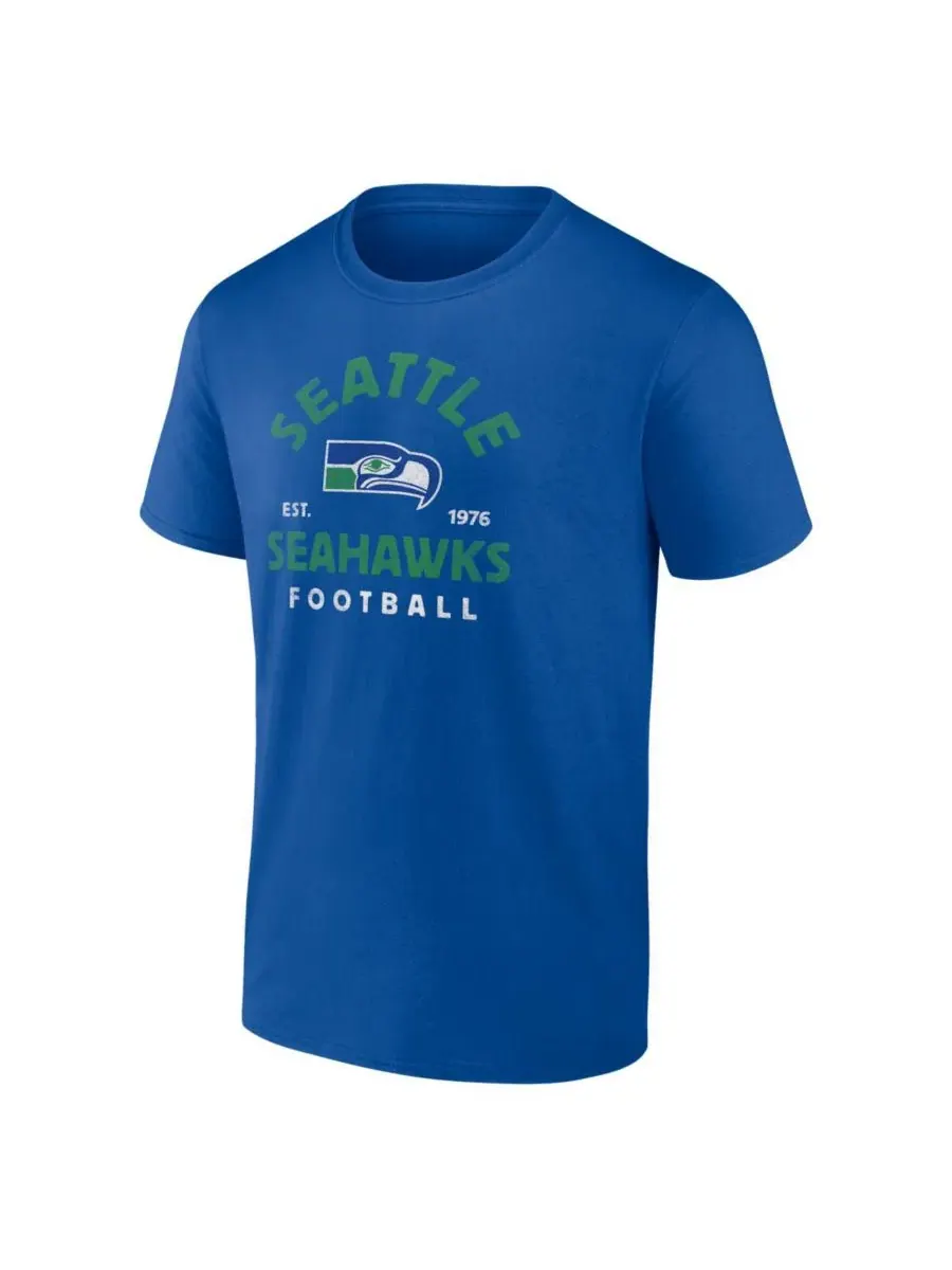 Футболка с винтажным принтом Seattle Seahawks Logo Athletic — изображение 2 из 3, королевский