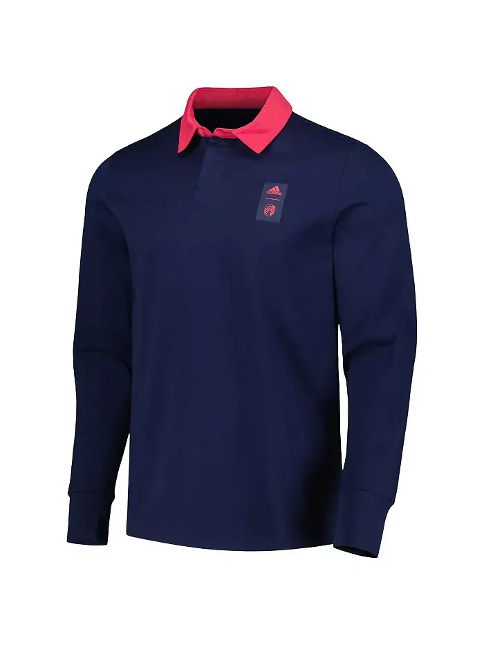 Мужская дорожная поло с длинным рукавом St. Louis City SC Player Navy 2023 adidas — изображение 2 из 3