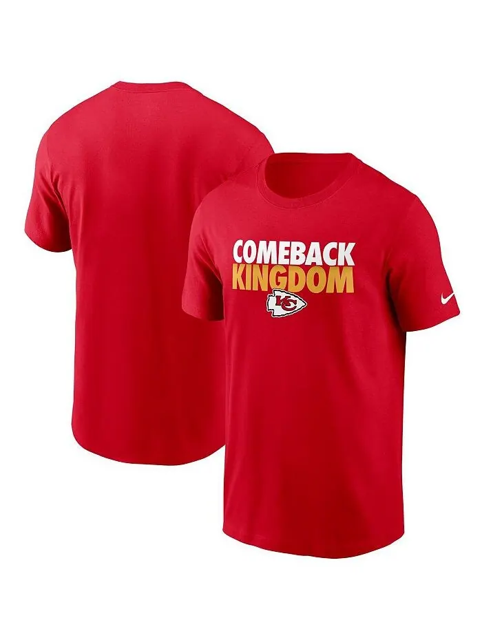 Мужская красная футболка Comeback Kansas City Chiefs Hometown Collection Nike