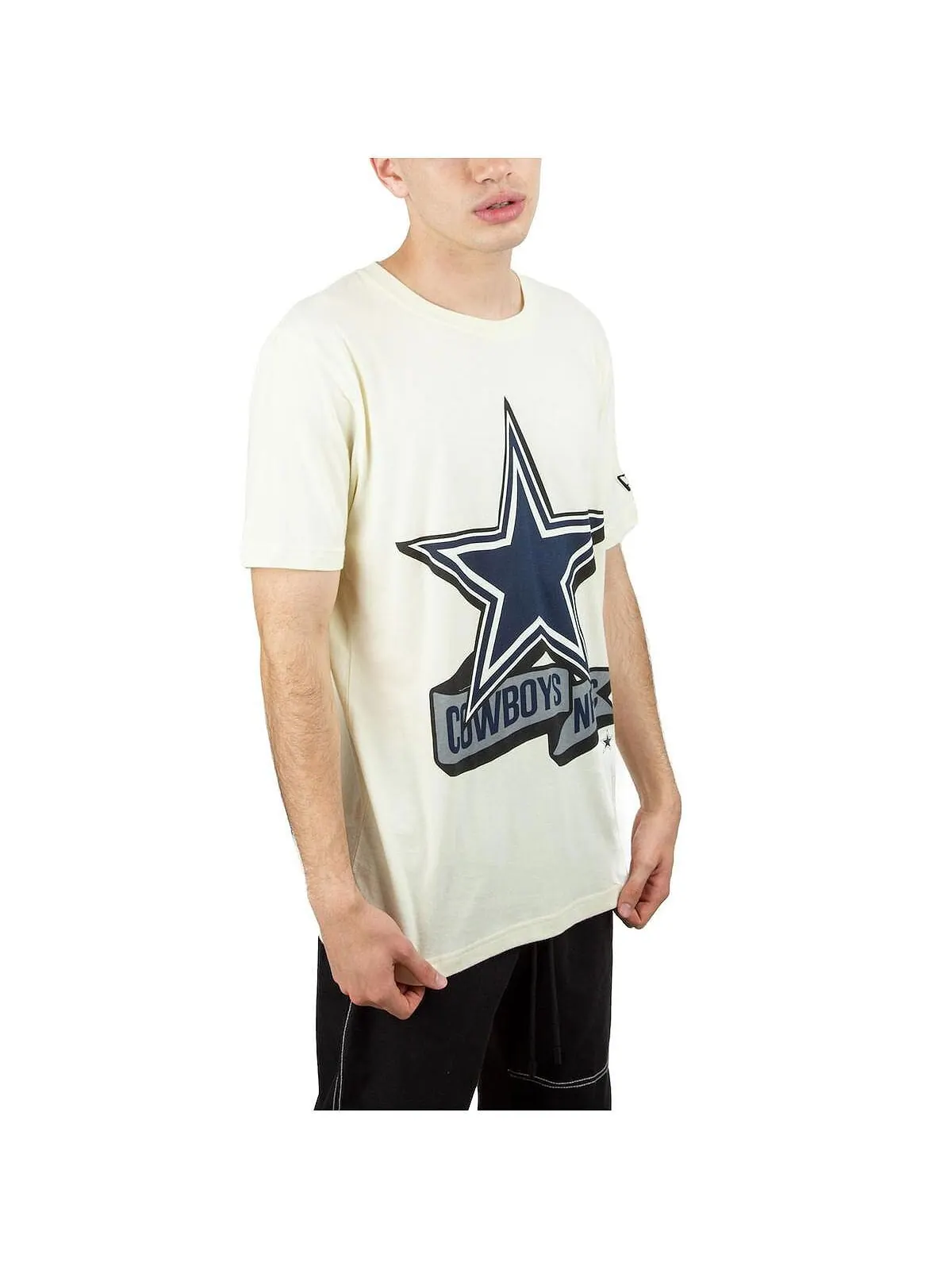 Мужская кремовая футболка Dallas Cowboys Chrome New Era