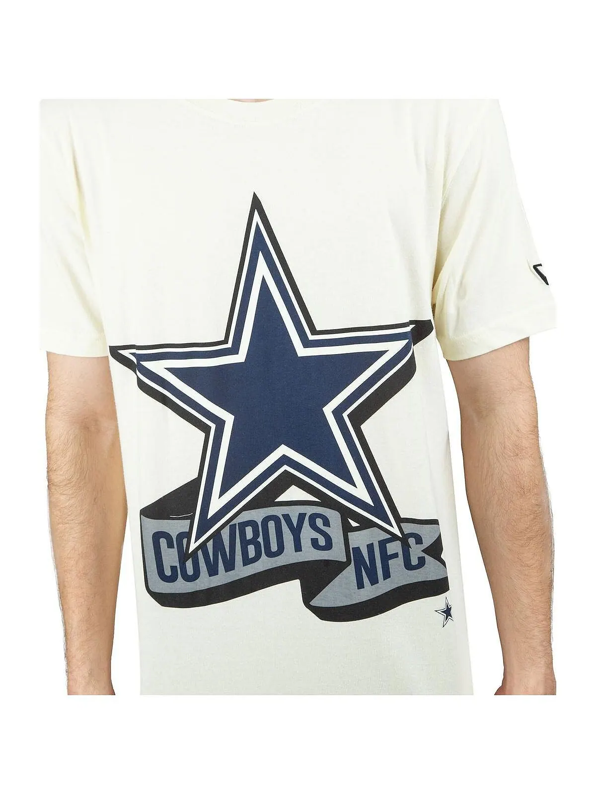 Мужская кремовая футболка Dallas Cowboys Chrome New Era — изображение 2 из 3, бежевый