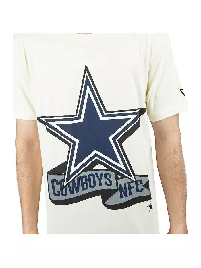 Мужская кремовая футболка Dallas Cowboys Chrome New Era — изображение 2 из 3