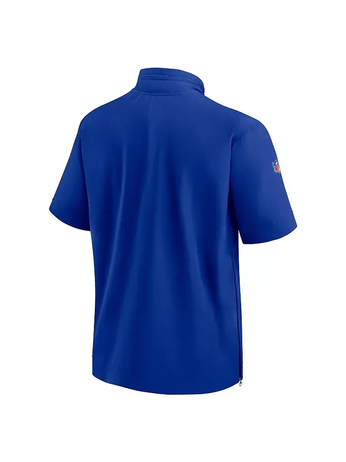 Мужская худи с короткими рукавами и молнией на четверть Royal Buffalo Bills Sideline Coach Nike — изображение 3 из 3