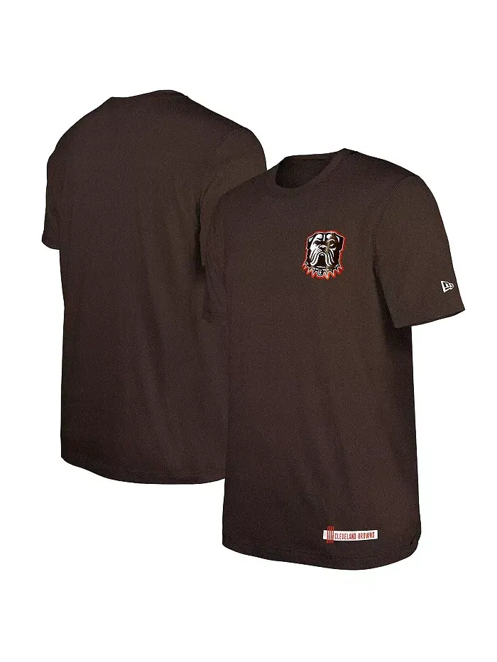 Мужская футболка Cleveland Browns 2024 NFL Training Camp, коричневая New Era