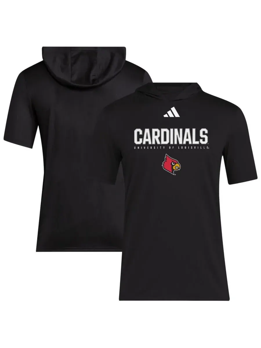 Adidas Мужская черная тренировочная футболка Louisville Cardinals AREOREADY Sideline Training
