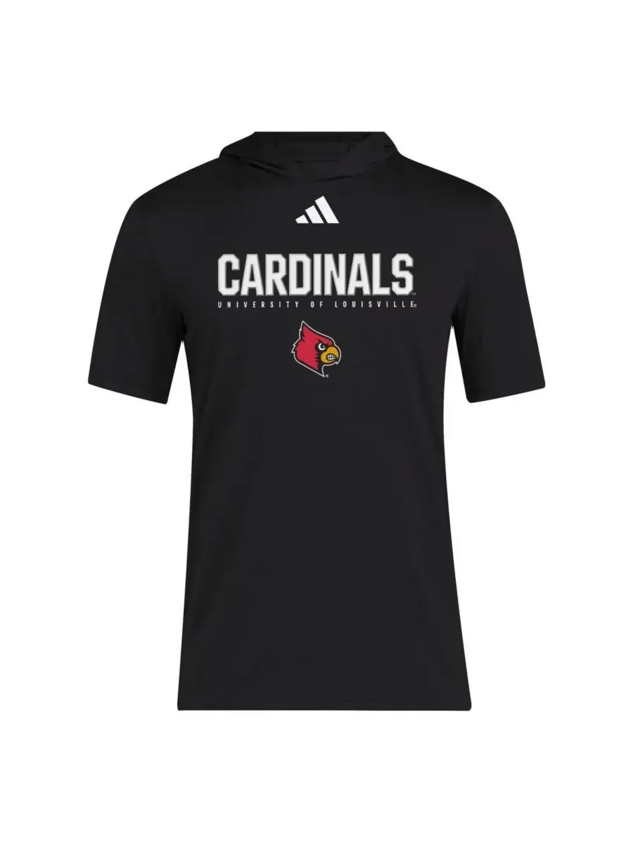 Adidas Мужская черная тренировочная футболка Louisville Cardinals AREOREADY Sideline Training — изображение 2 из 3, черный