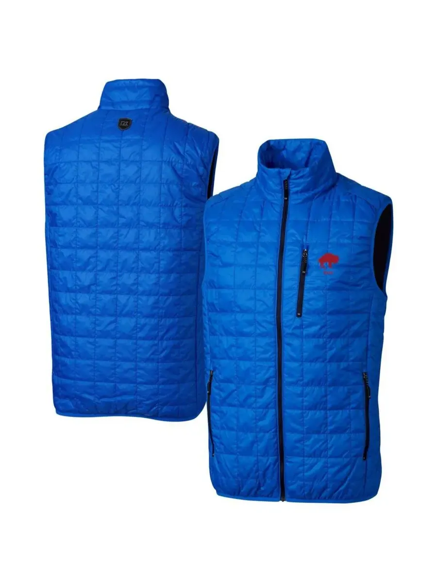 Мужской утепленный пуховый жилет Royal Buffalo Bills Big Tall Rainier PrimaLoft Eco на молнии