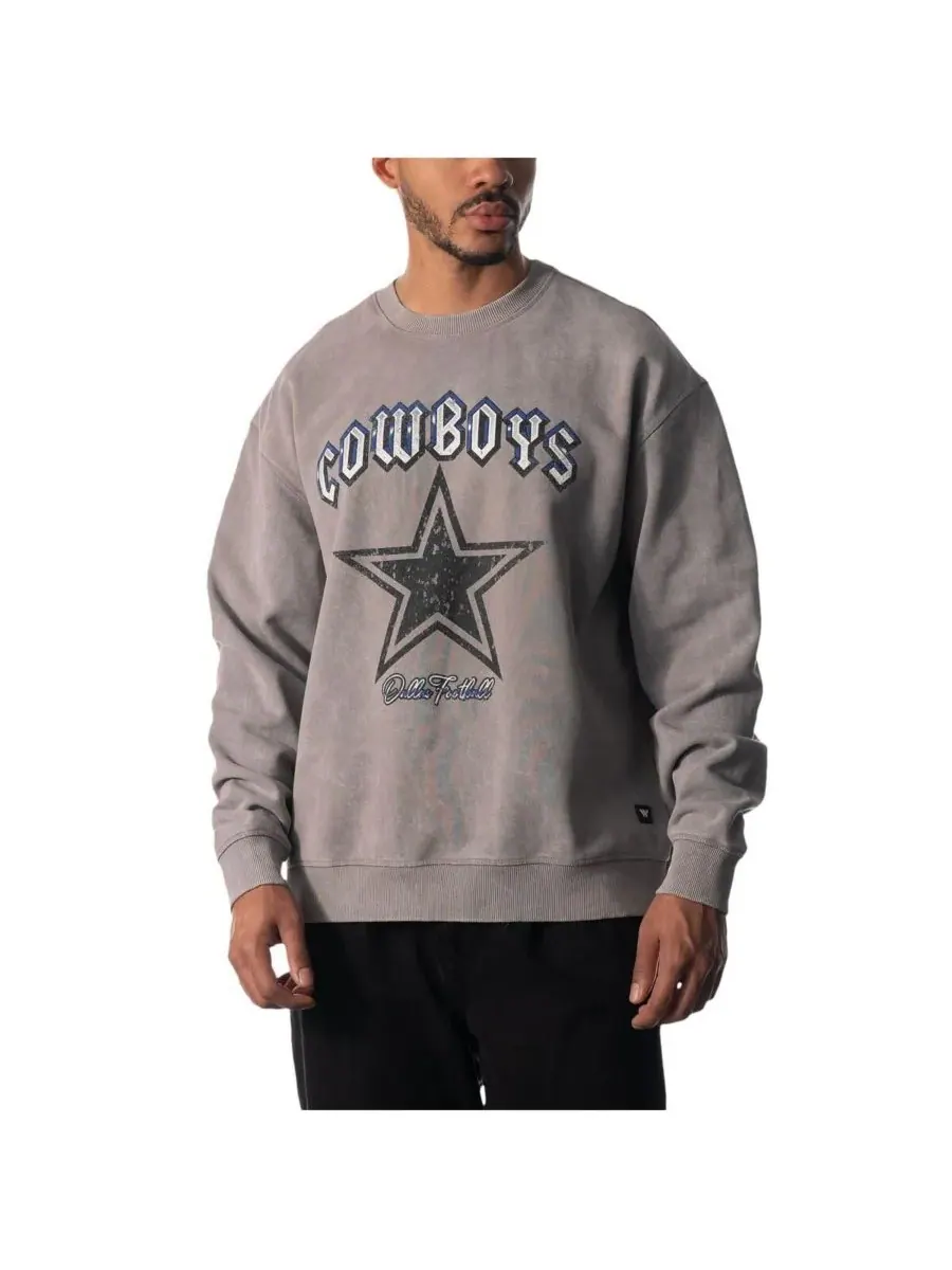 The Wild Collective Мужская и женская серая толстовка-пуловер с принтом команды Dallas Cowboys — серый