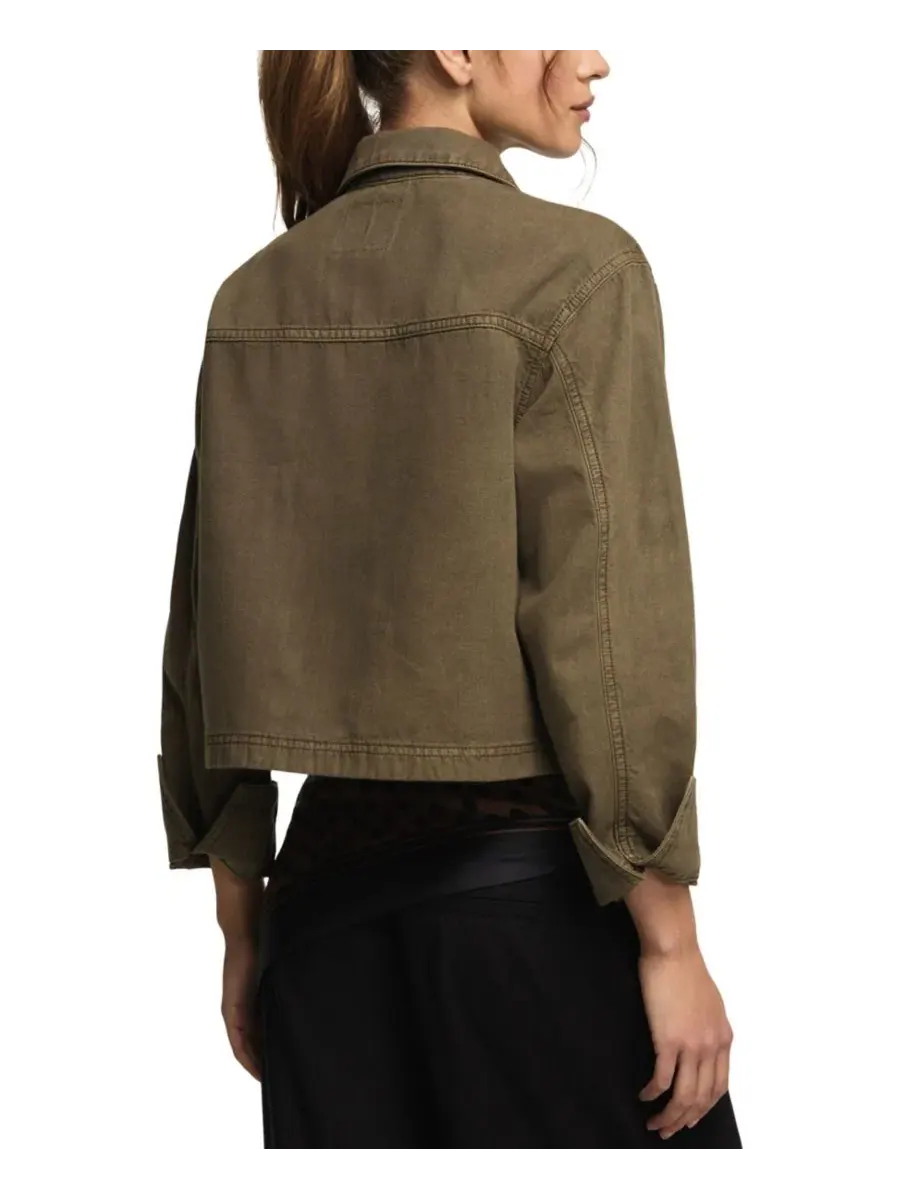 Женская джинсовая куртка-бомбер с воротником Lucky Brand, Easy Day Wash — изображение 5 из 5