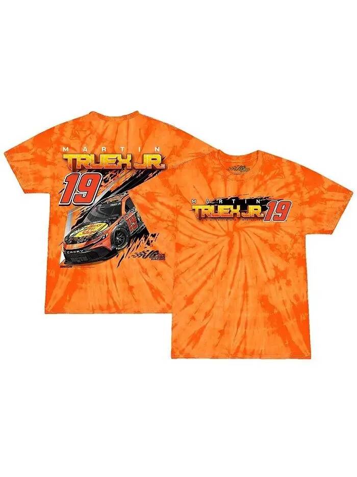 Оранжевая футболка Big Boys and Girls Martin Truex Jr Bass Pro Shops Car Tie-Dye Joe Gibbs Racing