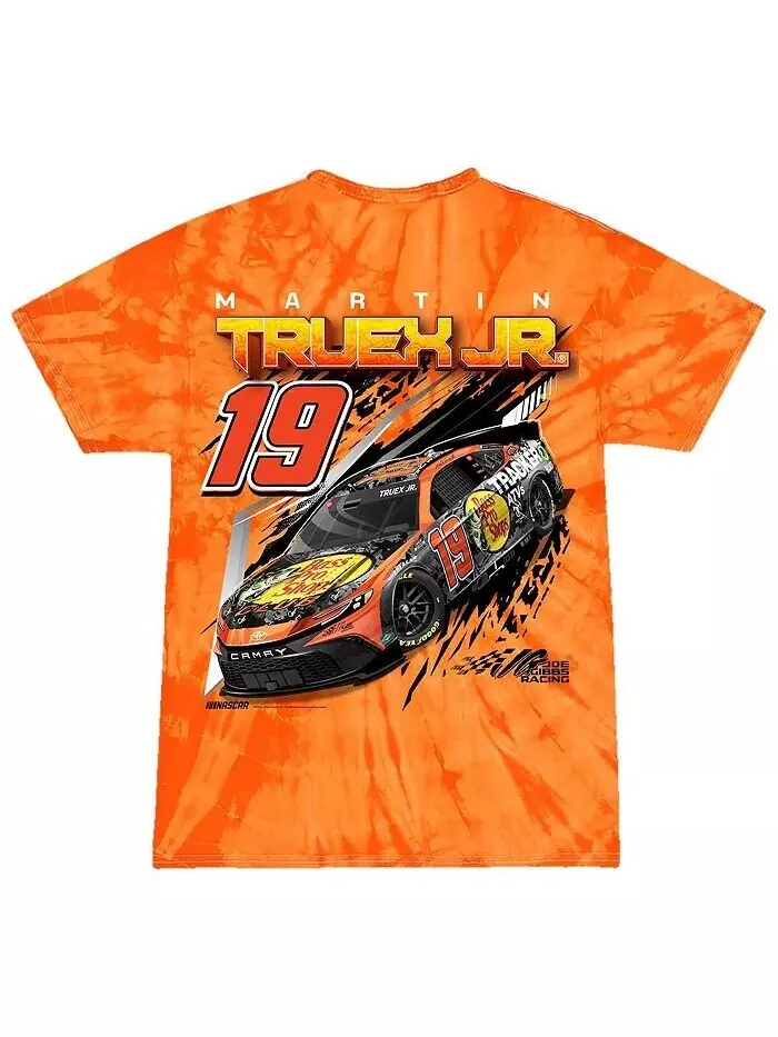 Оранжевая футболка Big Boys and Girls Martin Truex Jr Bass Pro Shops Car Tie-Dye Joe Gibbs Racing — изображение 2 из 3