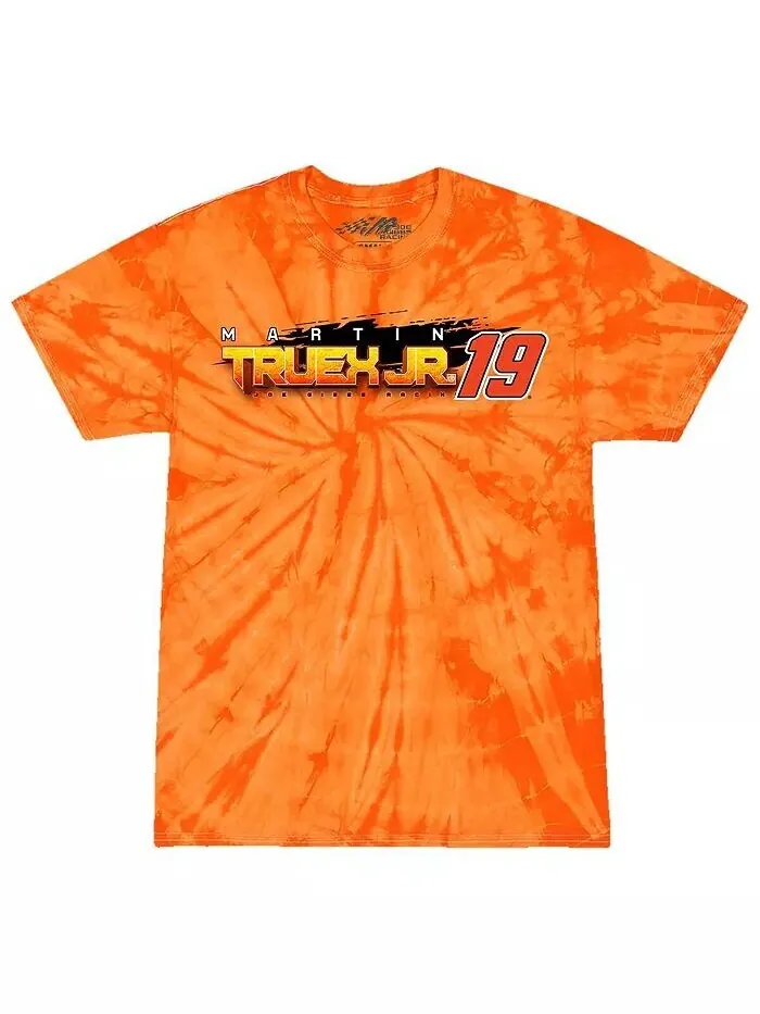Оранжевая футболка Big Boys and Girls Martin Truex Jr Bass Pro Shops Car Tie-Dye Joe Gibbs Racing — изображение 3 из 3