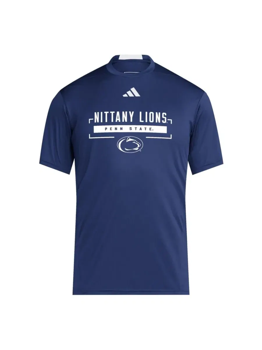 Футболка с принтом Penn State Nittany Lions D4T adidas — изображение 2 из 3, темно-синий