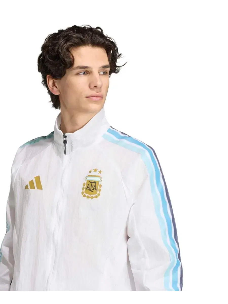 Мужская куртка-бомбер из полиэстера с длинным рукавом, модель Anthem adidas — изображение 3 из 5, белый