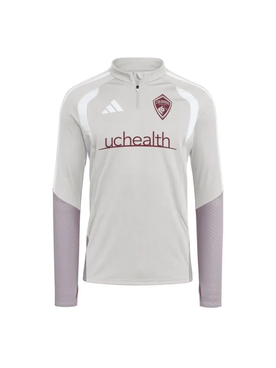 Тренировочная куртка-поло с четверть-застежкой Colorado Rapids 2026 Tiro Competition adidas — изображение 2 из 3, серебряный