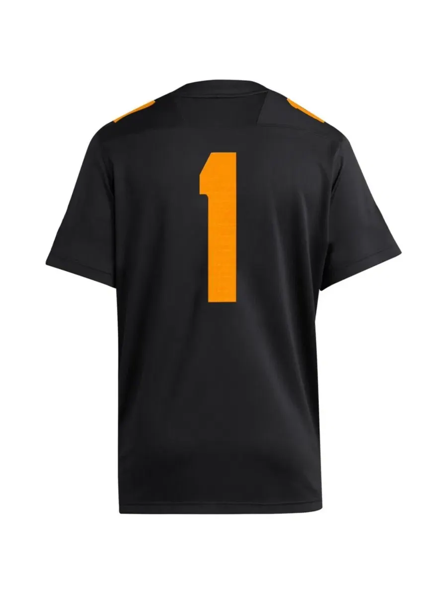 Футболка с V-образным вырезом и логотипом Tennessee Volunteers, модель Premier Jersey adidas — изображение 3 из 5, черный