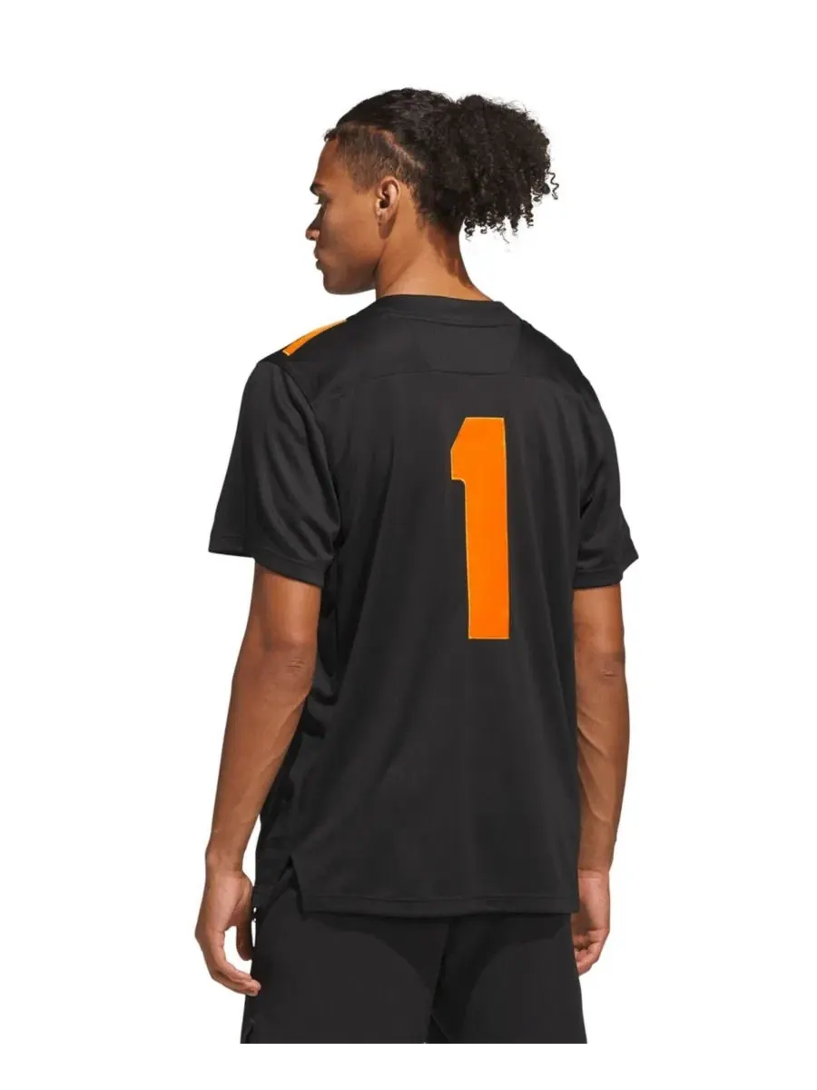 Футболка с V-образным вырезом и логотипом Tennessee Volunteers, модель Premier Jersey adidas — изображение 5 из 5, черный
