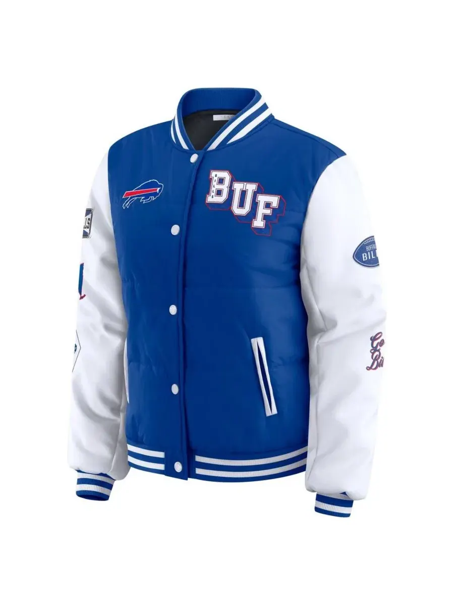 Женская куртка-пуховик с капюшоном Varsity Royal WEAR by Erin Andrews — изображение 2 из 3, королевский