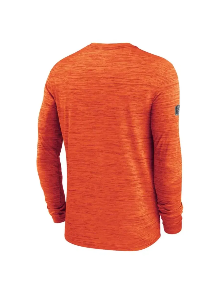Футболка с длинным рукавом Nike Sideline Offensive Transition Velocity Dri-FIT — изображение 3 из 3, оранжевый