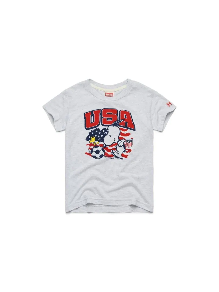 Футболка с принтом Snoopy и USMNT Homage — серый