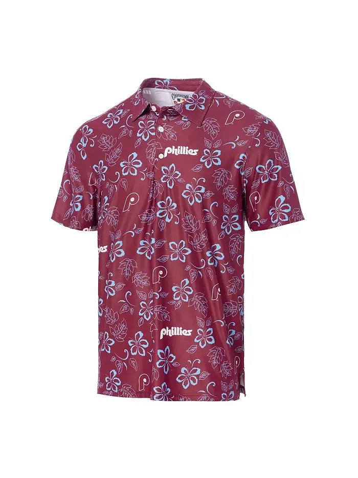 Мужская бордовая поло Philadelphia Phillies Cooperstown Collection Performance Reyn Spooner — изображение 2 из 3