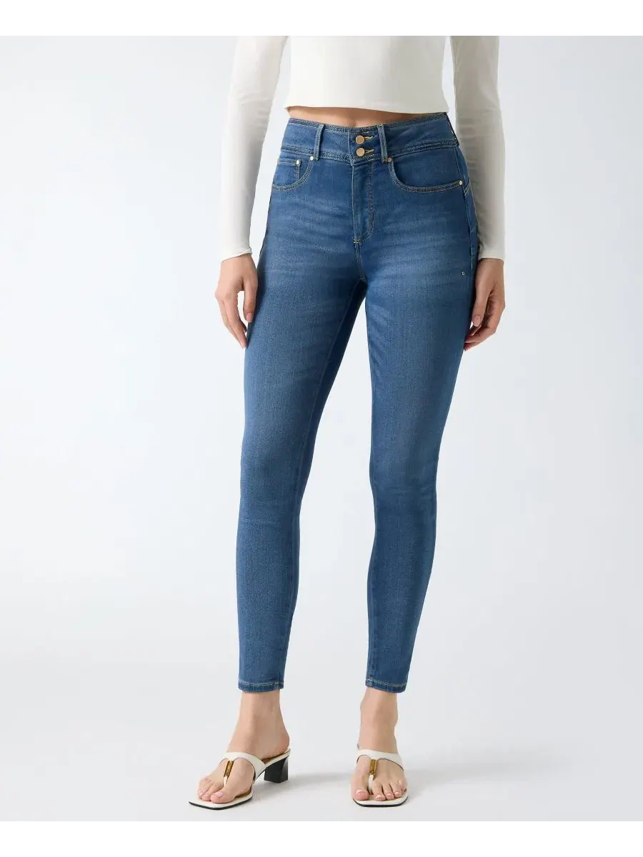 Джинсы скинни с корсетным поясом GUESS, Comfy Light