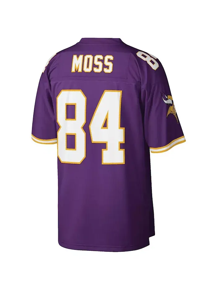 Мужская реплика джерси Randy Moss в фиолетовом цвете Minnesota Vikings Legacy Mitchell & Ness — изображение 2 из 3