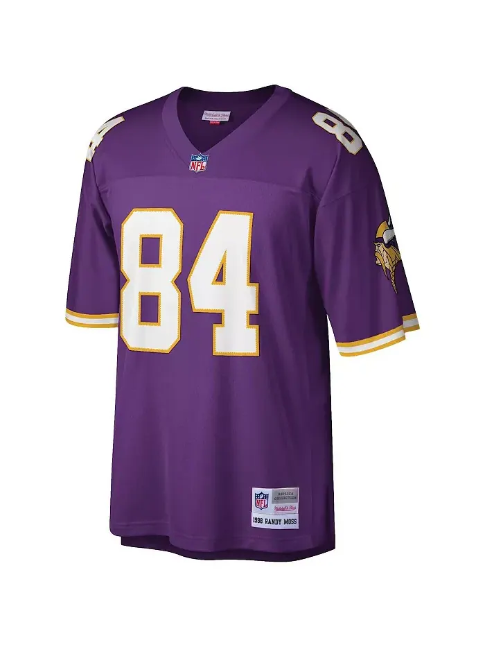 Мужская реплика джерси Randy Moss в фиолетовом цвете Minnesota Vikings Legacy Mitchell & Ness — изображение 3 из 3
