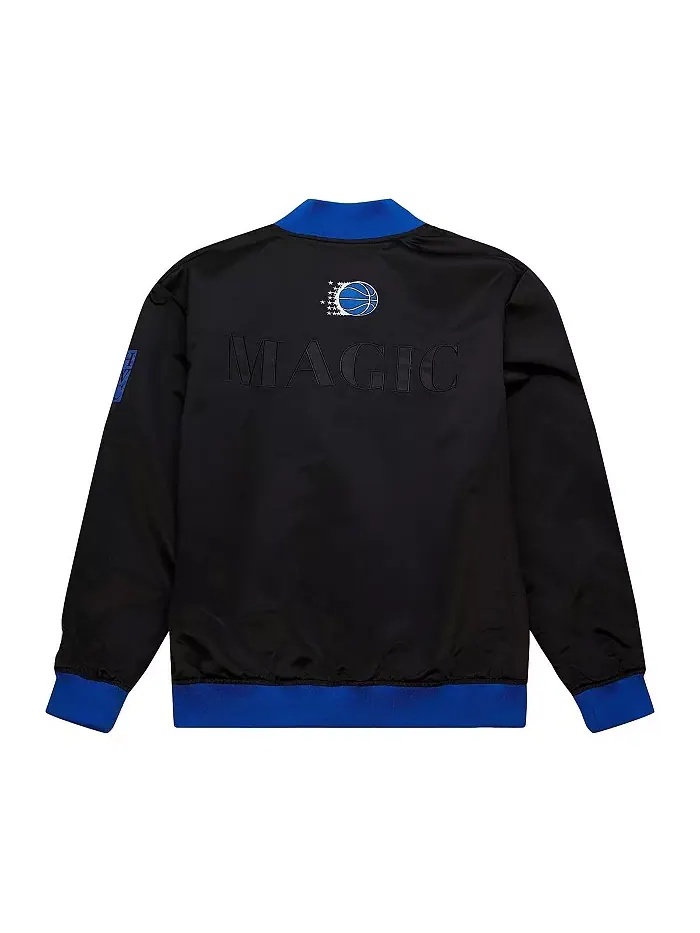 Мужская черная легкая атласная куртка на молнии Orlando Magic Hardwood Classics Team OG 3.0 — изображение 4 из 5