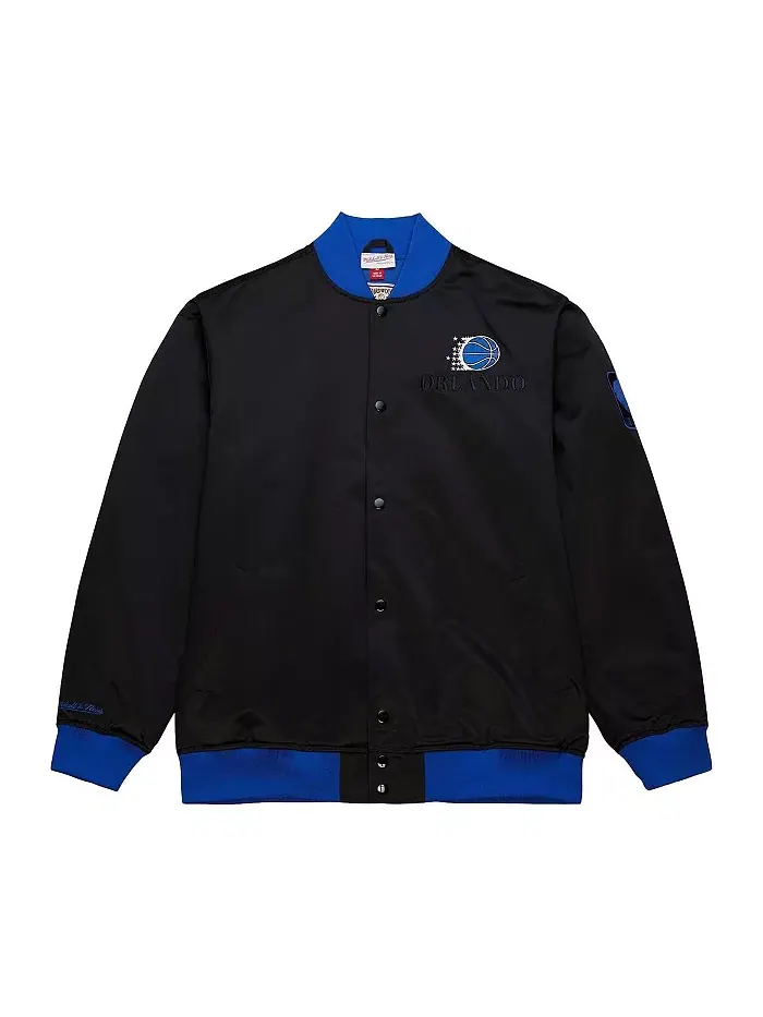Мужская черная легкая атласная куртка на молнии Orlando Magic Hardwood Classics Team OG 3.0 — изображение 5 из 5