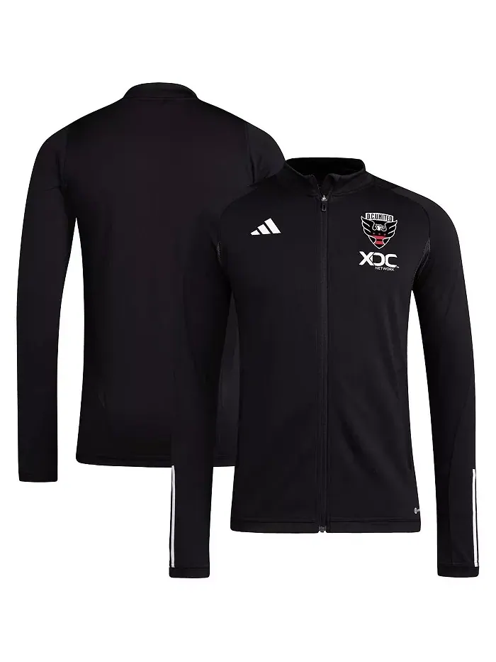 Мужская черная тренировочная куртка D.C. United 2023 On-Field AEROREADY с молнией adidas — изображение 1 из 3