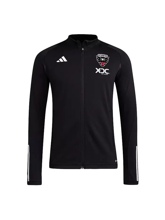 Мужская черная тренировочная куртка D.C. United 2023 On-Field AEROREADY с молнией adidas — изображение 3 из 3